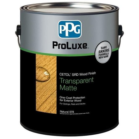 PPG Proluxe Cetol SRD Wood Finish, Transparent, Butternut, Liquid, 1 gal, Can SIK240-072/01